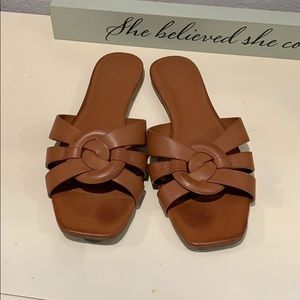 INC brown sandals